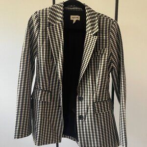 NWOT Open Edit Black and White Checkered Blazer - M